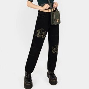 NWT Disturbia Buckthorn Embroidered Denim Jeans
